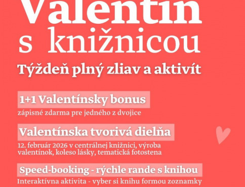 Valentín v knižnici: Košice pozývajú na týždeň plný kníh, lásky a zážitkov